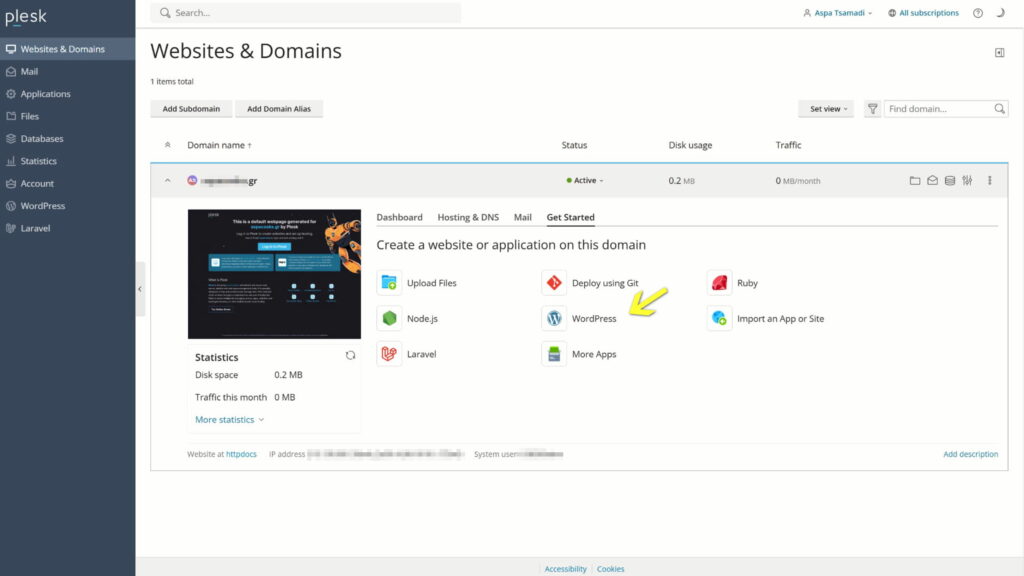 Πώς φτιάχνω blog: Εγκατάσταση του WordPress μέσω του Plesk